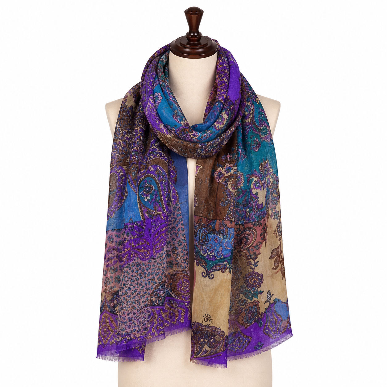 Digital Print Wool Scarf/Shawl 277